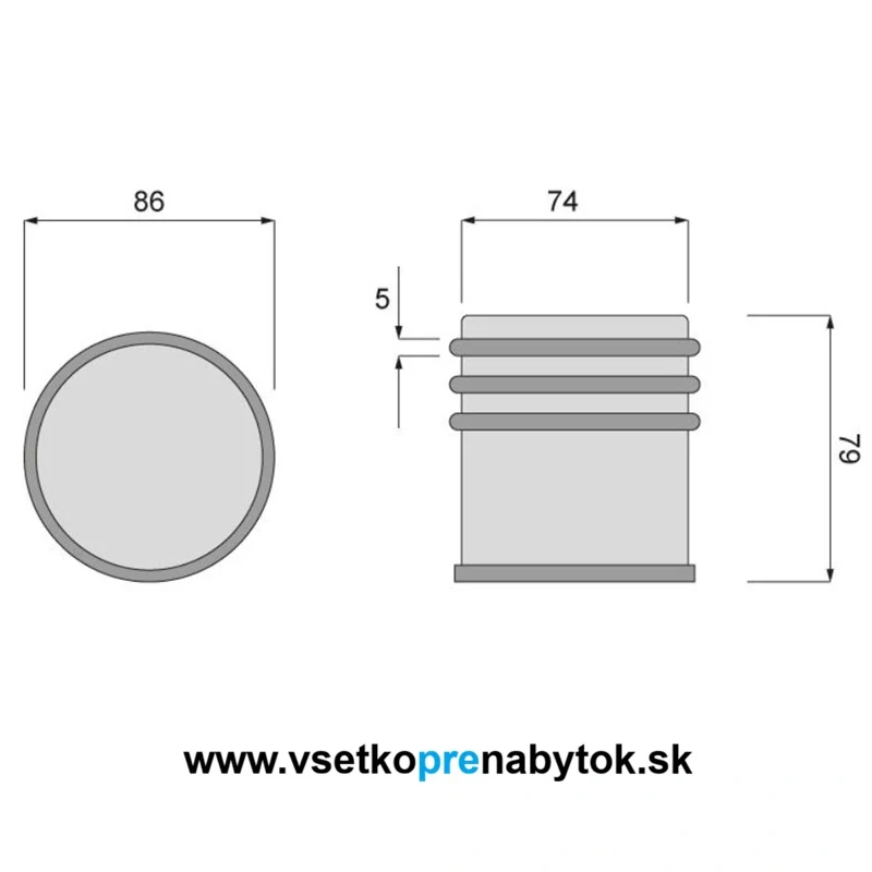 Doraz na dvere PG-1074, voľne stojaci