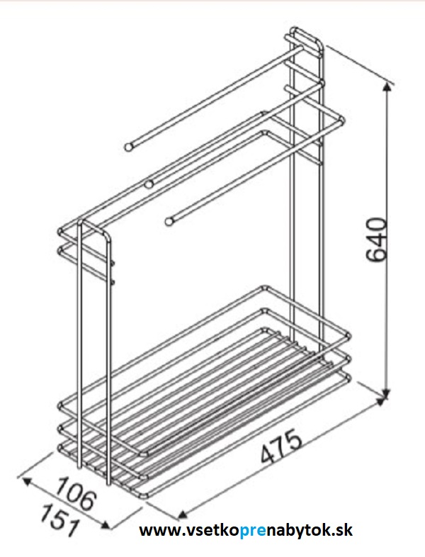    Výsuvný kôš na utierky + DNO
