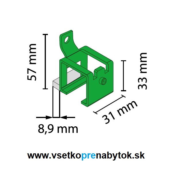 x LAGUNA - bočný úchyt SKL-M5 s vymedzením