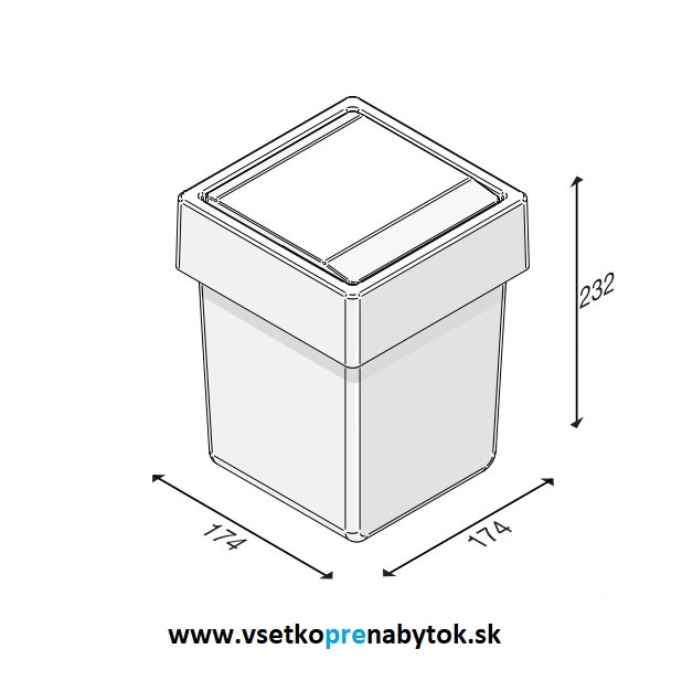 Kôš na dvierka, 5L