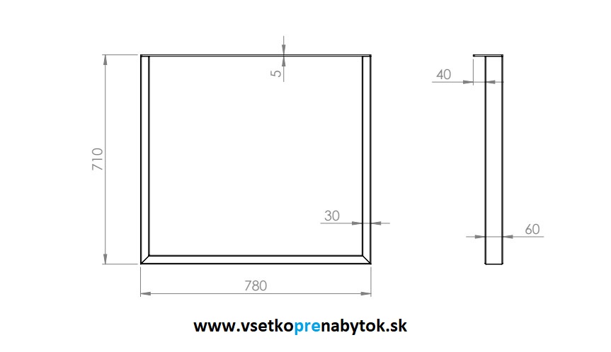  Stolová podnož lineárna, 2 ks
