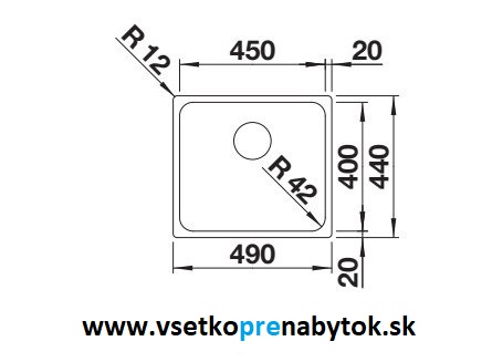 Nerezový drez SOLIS 450-IF