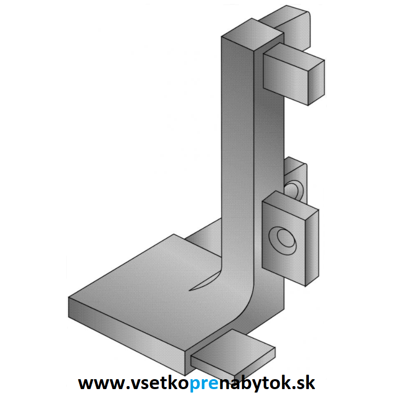 Vonkajší roh 90° k profilu GOLA "J" - kovový