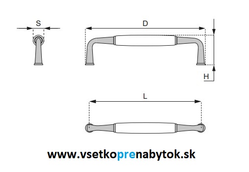 Porcelánová úchytka UM-099