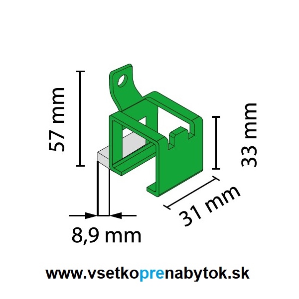 x LAGUNA - bočný úchyt SKL s vymedzením