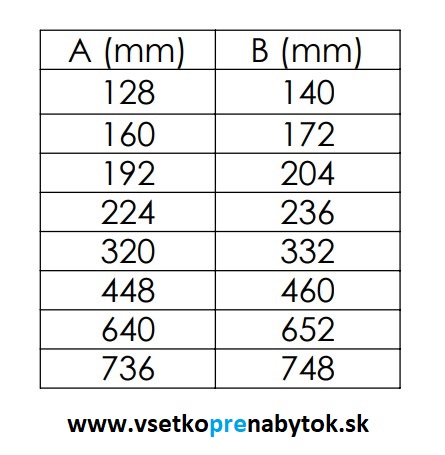 Úchytka MARINA, 224/236 mm