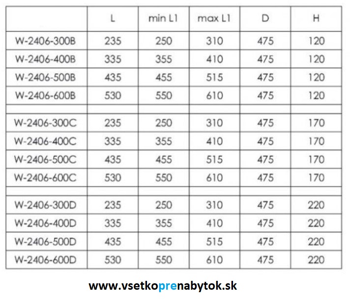  Kôš na prádlo W-2406, výška 170 mm