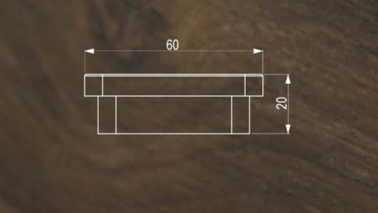  Retro úchytka SQUARE