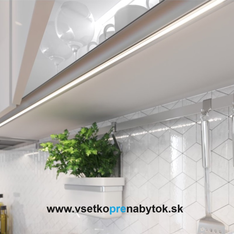 Úchytkový LED profil GLAX na hranu 3 m