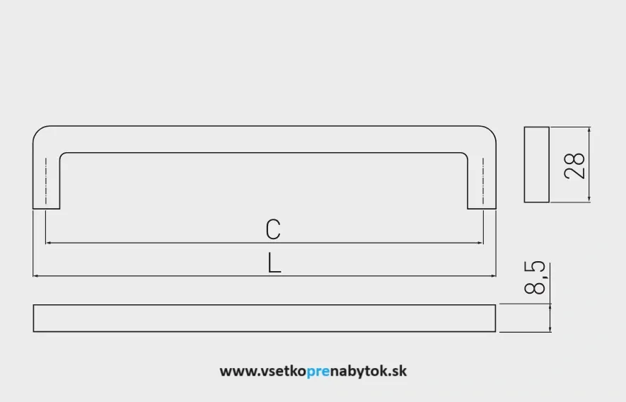 Úchytka BAGIO, 128/136 mm