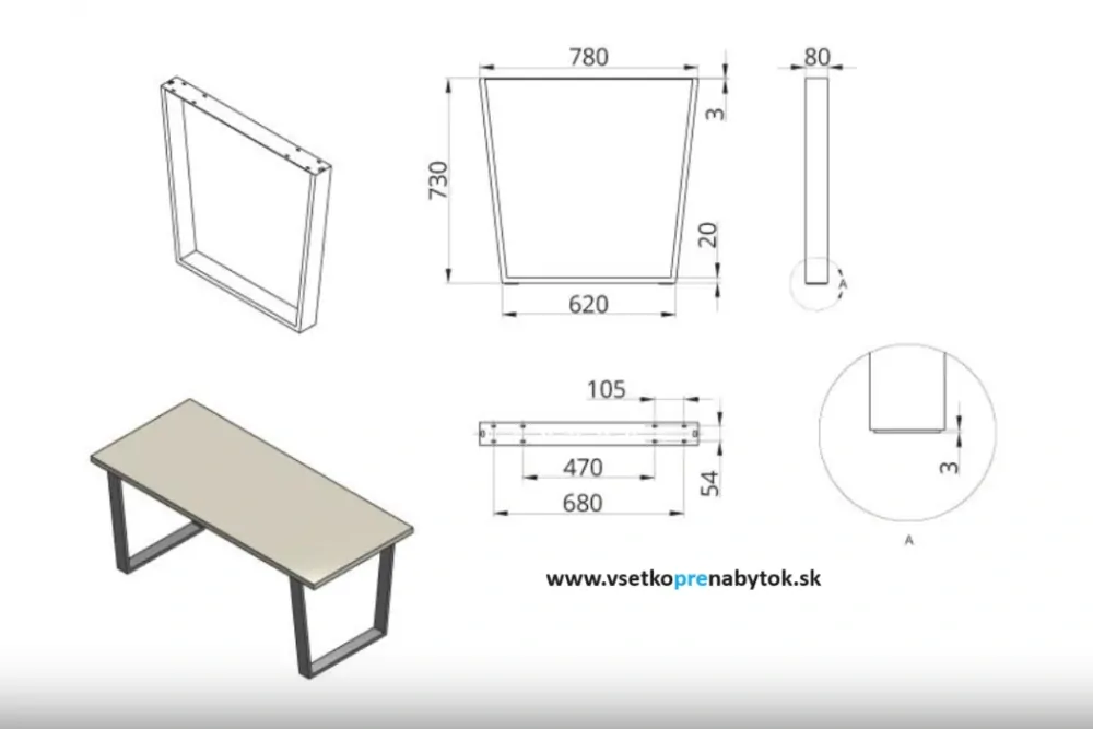   Stolová podnož DN-971
