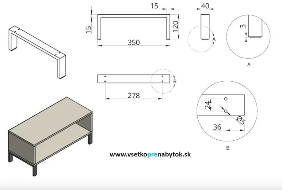   Stolová podnož DN-809