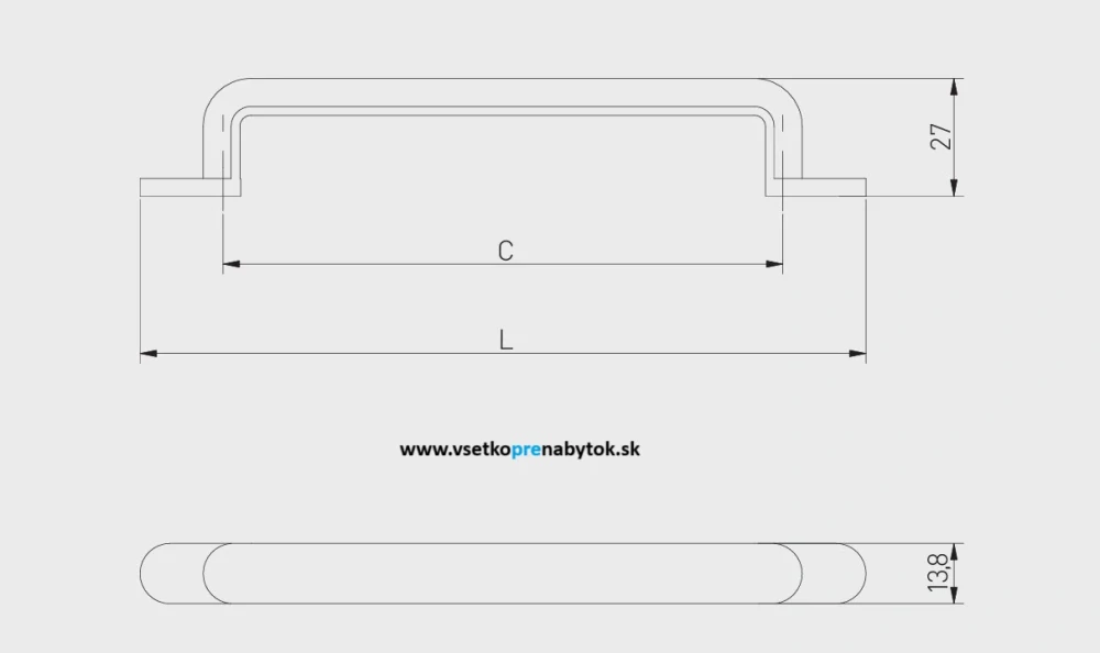 Úchytka OTTO, 128/166 mm