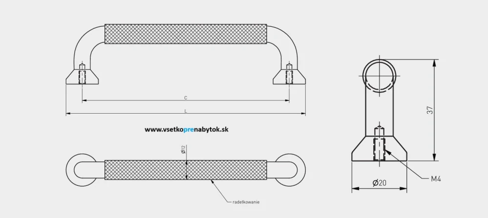Úchytka STRUCTURE, 128/147 mm