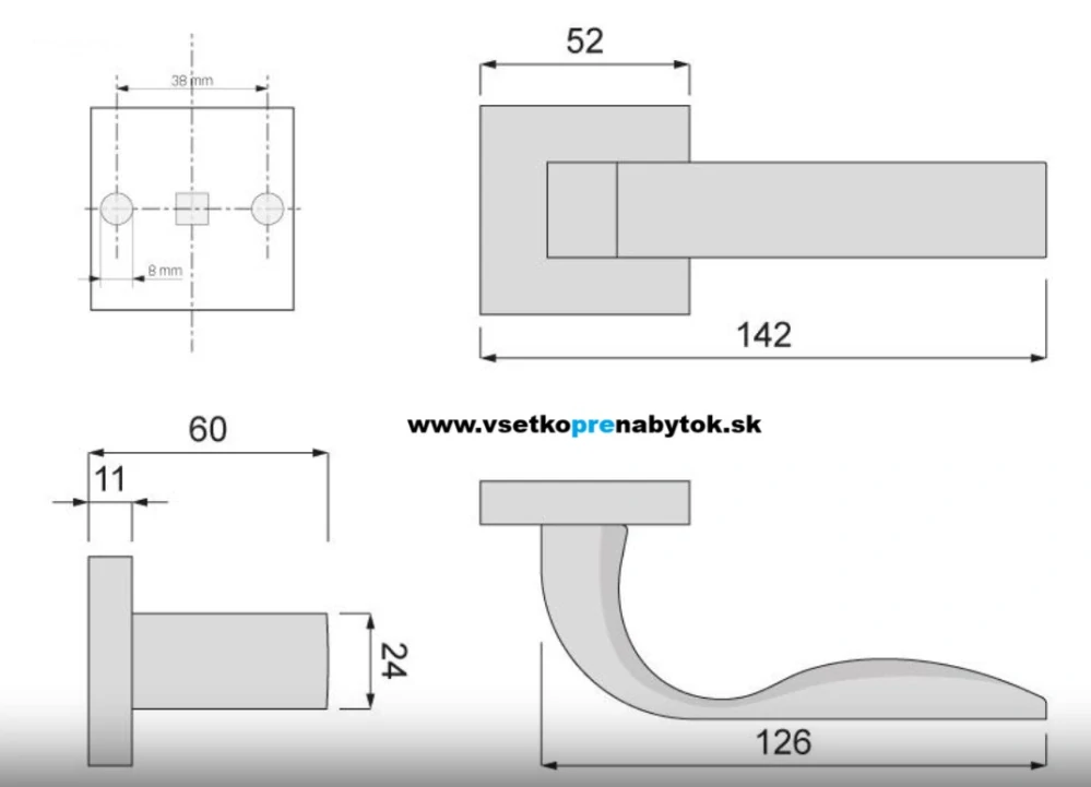 Kľučka DENSO - rozetová