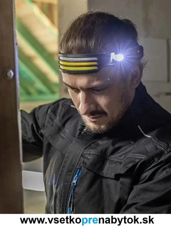 Čelová LED lampa COB Högert Technik
