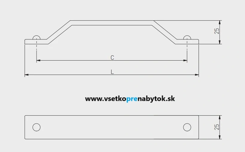   Úchytka STEP - 160/185 mm