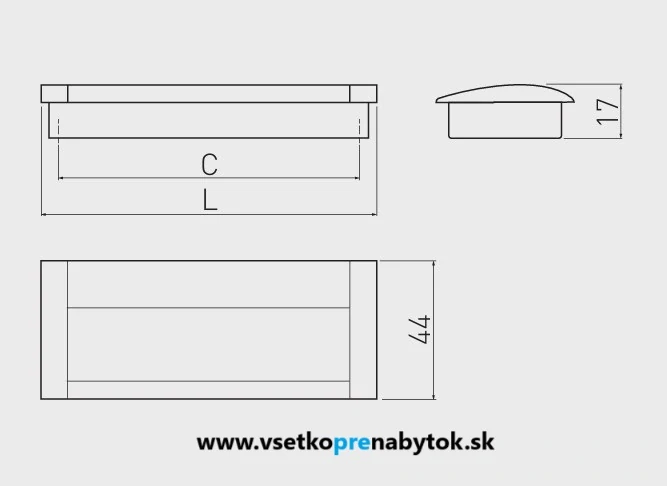 Úchytka UA-326, 128/140 mm