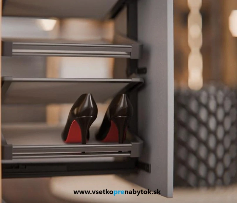 Výsuvný kôš na topánky WB-681, 12 políc