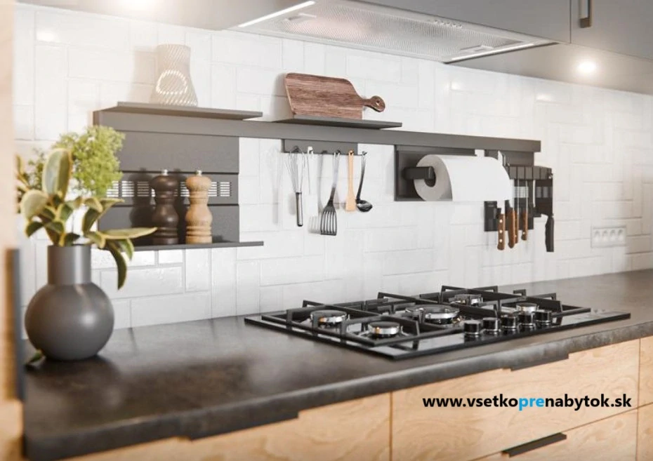   Závesná polička dolná čierna