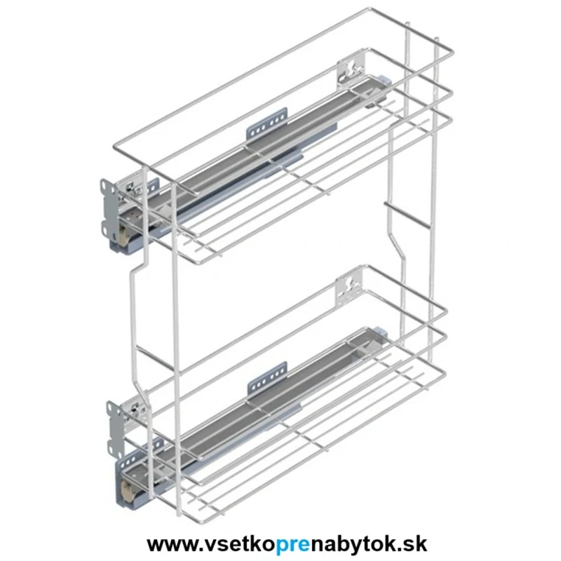 Kôš REJS MULTI bočný, 2x polica - plnovýsuv Tandem Blum