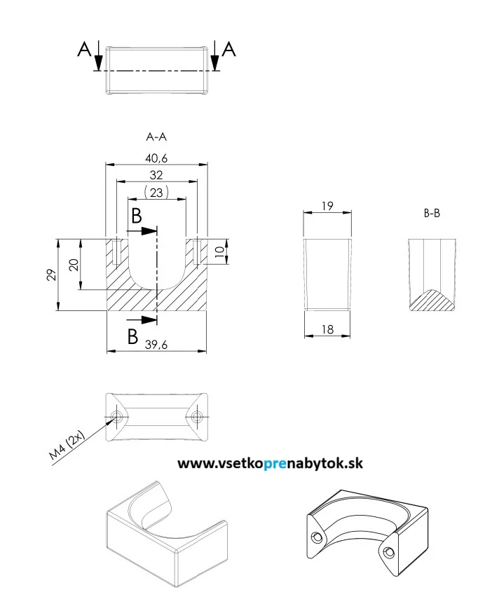 Úchytka RECIFE II, 320 mm