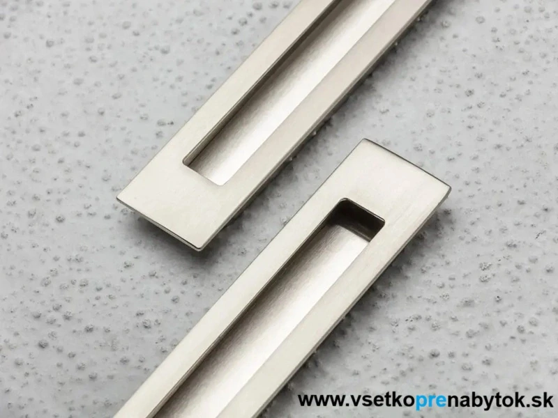 Úchytka zapustená E6, 160/186 mm