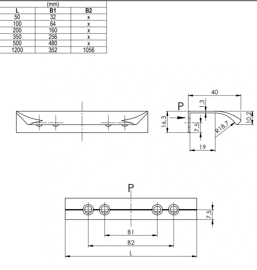 Úchytka BOWIE, 160/200 mm