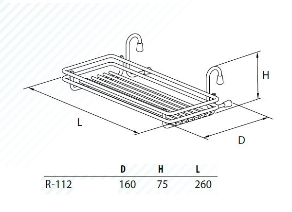 Košík R-112 pre tyč fi.16mm