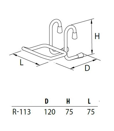 Košík R-113 pre tyč fi.16mm