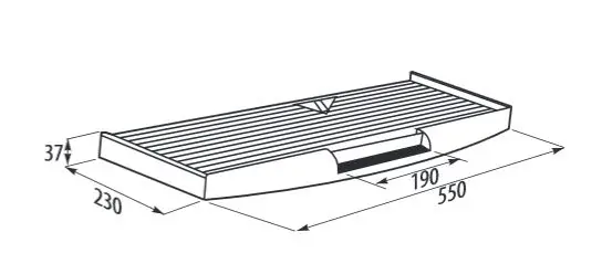 Výsuv pod klávesnicu - plastový