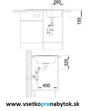 Nerezový drez LIVIT 45 S Salto