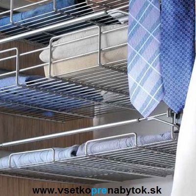Výsuvný drôtený kôš na prádlo - 88 / 400 mm