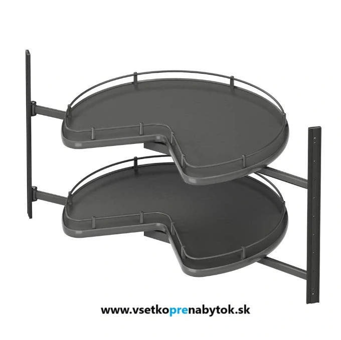 Rohový otočný 3/4 kôš STARAX bez stredu