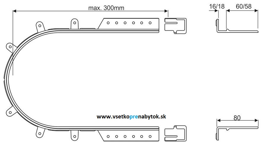 Flexi profil pre výrez na sifón 