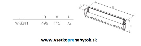 Výsuvný vešiak na ramienka