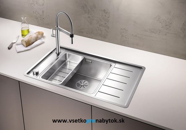 Nerezový drez ANDANO XL 6 S-IF compact s miskou, InFino® výpusť s exc. ovládaním