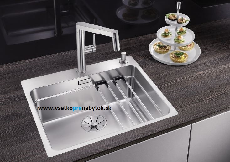 Nerezový drez ETAGON 500-IF/A s koľajničkami, InFino® výpusť s exc. ovládaním