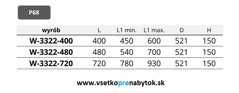 Výsuvný drôtený kôš na prádlo - výška 150 mm