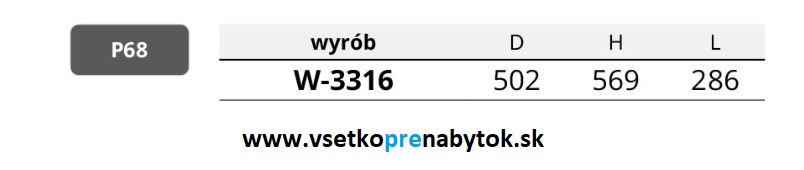 Výsuvný kôš na bielizeň, 3 police