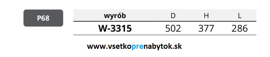 Výsuvný kôš na bielizeň, 2 police