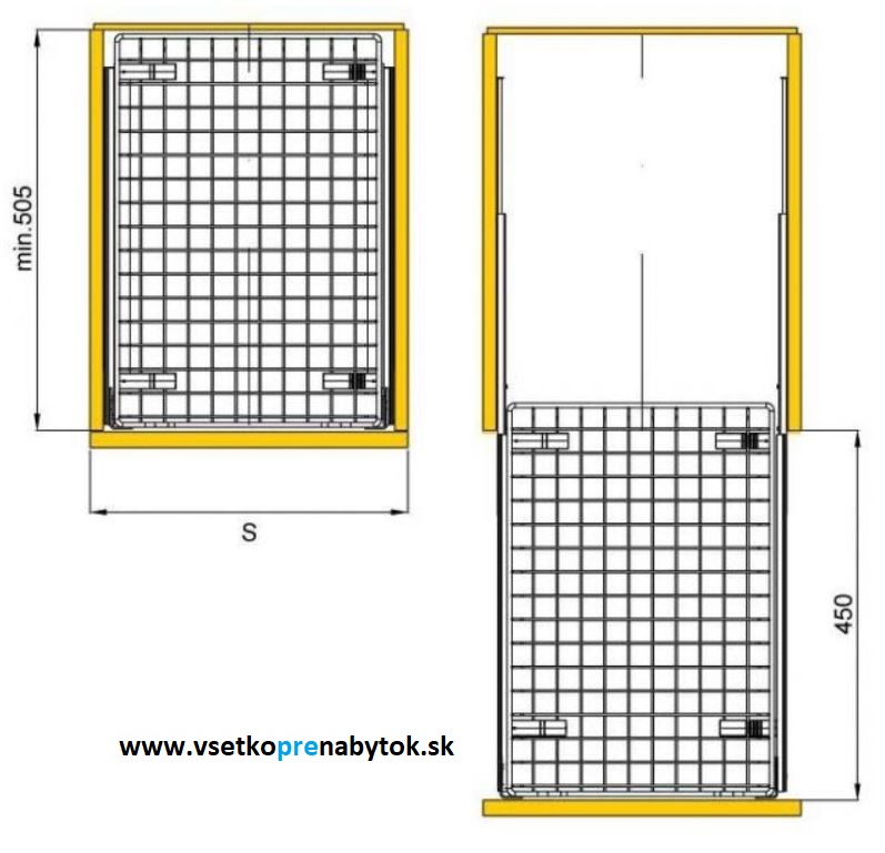   Vnútorná zásuvka W-2201M s tlmením
