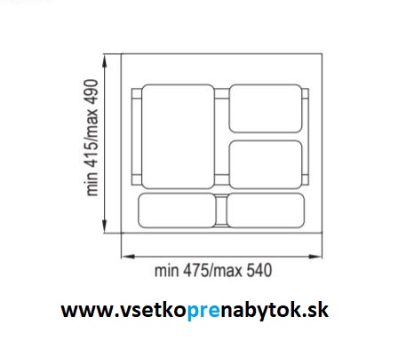 Sorter SISTEMA 901, šírka 600 mm