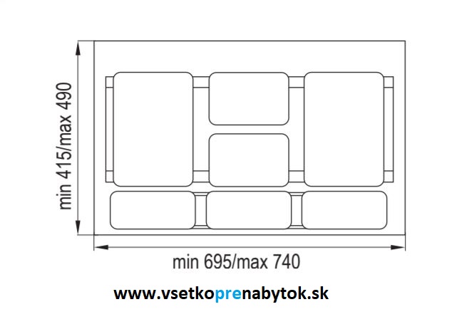 Sorter SISTEMA 938, šírka 800 mm