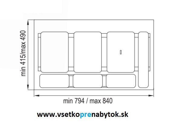 Sorter SISTEMA 902, šírka 900 mm