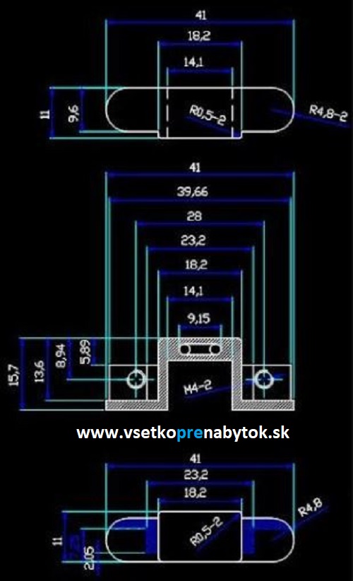 Záves STRONG pre ALU rám - klip s tlmením