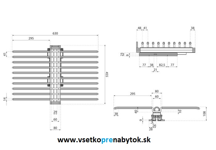  Vešiak na nohavice obojstranný WB-668
