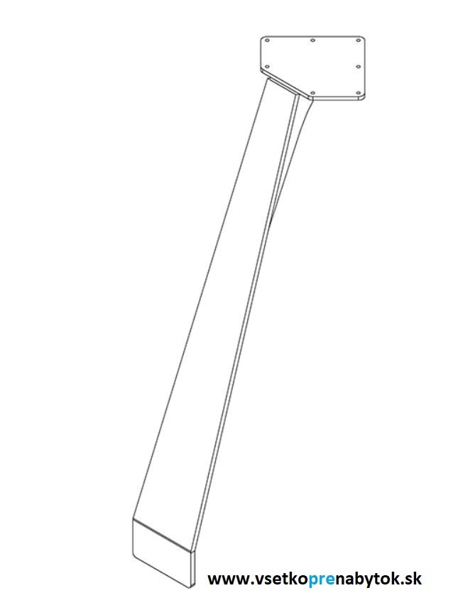 Stolová noha  ETÉRO, N72110, H-720mm