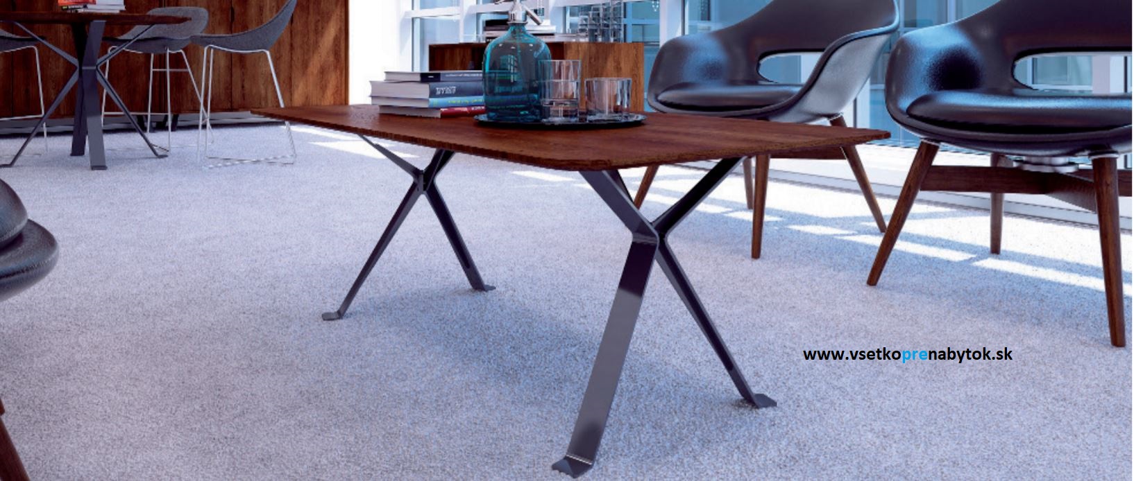  Stolová noha dvojitá EX 72080, H-720 mm