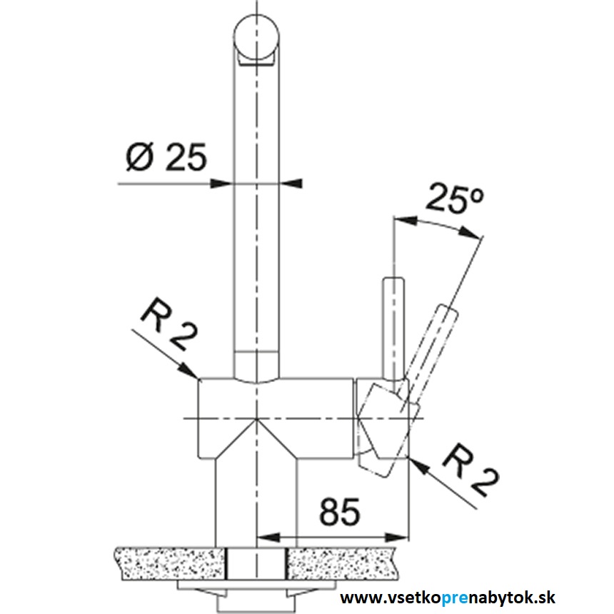 Franke vodovodná batéria FC 3834 ALTAS NEO bez sprchy